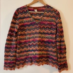 Mohair squiggly sweater. Signature missoni